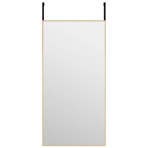 vidaXL Zrcadlo na dveře zlat&eacute; 40 x 80 cm sklo a hlin&iacute;k