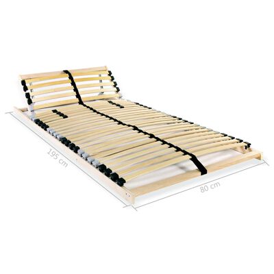 vidaXL Lamelový rošt postele s 28 lamelami 7 zón 80 x 200 cm