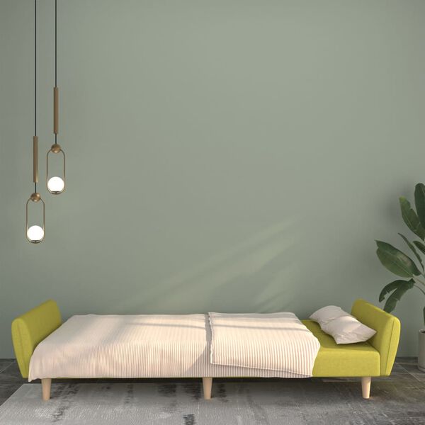 vidaXL 2m&iacute;stn&aacute; rozkl&aacute;dac&iacute; pohovka zelen&aacute; textil