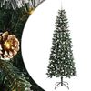 vidaXL Uměl&yacute; v&aacute;nočn&iacute; stromeček Zelen&aacute; 240 cm PVC, plast a ocel