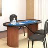 vidaXL Pokerov&yacute; stůl pro 10 hr&aacute;čů modr&yacute; 160 x 80 x 75 cm