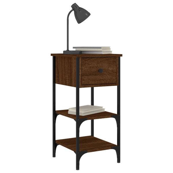 vidaXL Noční stolky 2 ks hnědý dub 34 x 36 x 70 cm kompozitní dřevo