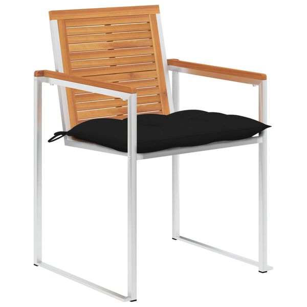 vidaXL Zahradn&iacute; židle 4 ks s podu&scaron;kami masivn&iacute; ak&aacute;ciov&eacute; dřevo