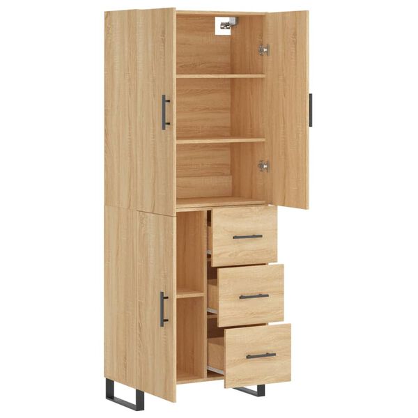 vidaXL Skř&iacute;ň highboard dub sonoma 69,5 x 34 x 180 cm kompozitn&iacute; dřevo