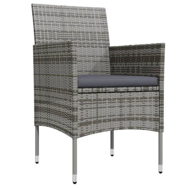 vidaXL 3d&iacute;ln&yacute; zahradn&iacute; j&iacute;deln&iacute; set s podu&scaron;kami &scaron;edočern&yacute;