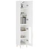 vidaXL Skř&iacute;ň highboard b&iacute;l&aacute; 34,5 x 34 x 180 cm kompozitn&iacute; dřevo