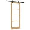 vidaXL Posuvn&eacute; dveře ORKDAL Přirozen&aacute; a čern&aacute; 93 x 232 cm