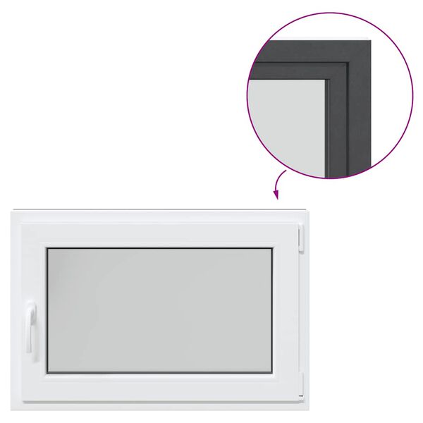 vidaXL Okno do sklepa "RISOR" 90x70 cm otev&iacute;ravě-sklopn&eacute; DIN prav&eacute; antracitov&eacute;