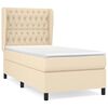 vidaXL Box spring postel s matrac&iacute; kr&eacute;mov&aacute; 90x200 cm textil
