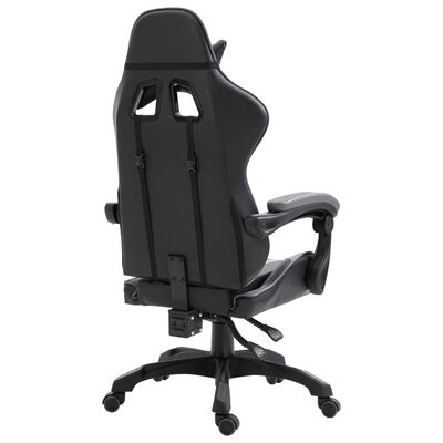 vidaXL Herní židle šedá umělá kůže