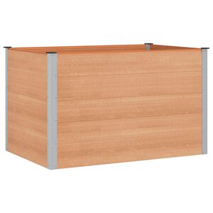 vidaXL Zahradn&iacute; vyv&yacute;&scaron;en&yacute; z&aacute;hon Hněd&aacute; 150 x 100 x 91 cm WPC a hlin&iacute;k