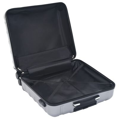 vidaXL Sada skořepinových kufrů na kolečkách 2 ks stříbrná ABS