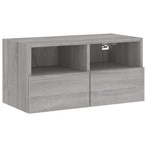 vidaXL N&aacute;stěnn&aacute; TV skř&iacute;ňka &scaron;ed&aacute; sonoma 60x30x30 cm kompozitn&iacute; dřevo