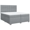 vidaXL Box spring postel s matrac&iacute; světle &scaron;ed&aacute; 200 x 200 cm textil