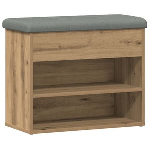 vidaXL Lavice s botníkem dub artisan 62x32x50 cm Engineered Wood