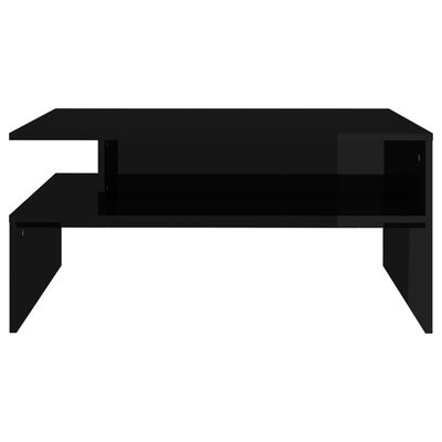 vidaXL Konferenční stolek černý vysoký lesk 90x60x42,5 cm dřevotříska