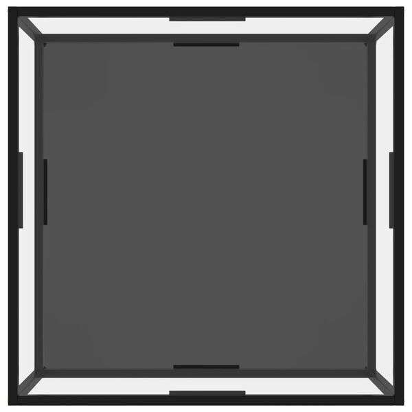 vidaXL Konferenčn&iacute; stolek průhledn&yacute; a čern&yacute; 80x80x35 cm tvrzen&eacute; sklo