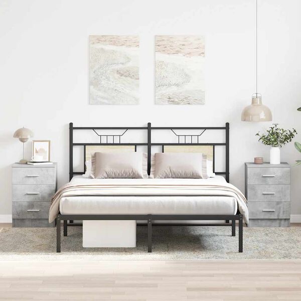 vidaXL Noční stolky 2 ks betonově šedé 38x35x56 cm kompozitní dřevo