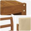 vidaXL Sedac&iacute; soupravy 5 pcs Přirozen&aacute; a B&eacute;žov&aacute; Masivn&iacute; ak&aacute;tov&eacute; dřevo