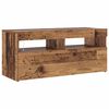 vidaXL TV stolek s LED old wood 90 x 35 x 40 cm kompozitn&iacute; dřevo