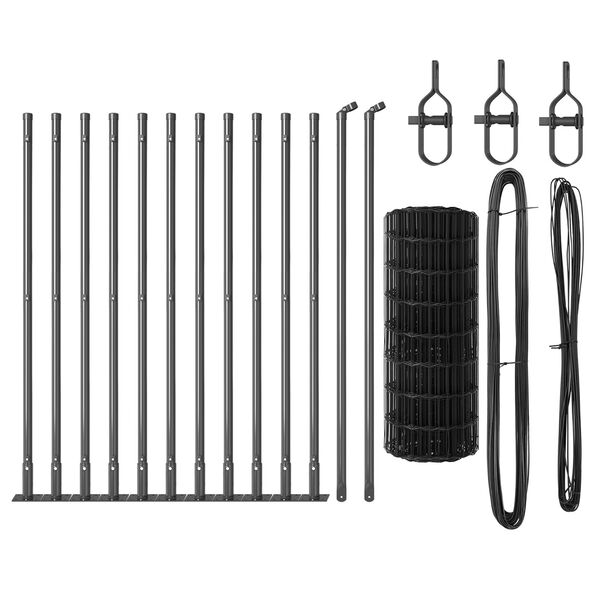 vidaXL Plot s sloupkem &Scaron;ed&aacute; 0,6 x 25 m Ocel a PVC