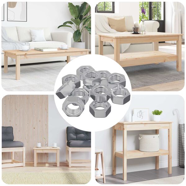 vidaXL &Scaron;estihrann&aacute; matice 9000 pcs Stř&iacute;brn&aacute; Kov