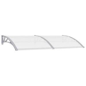 vidaXL Vchodov&aacute; stř&iacute;&scaron;ka &scaron;ed&aacute; a průhledn&aacute; 200 x 75 cm polykarbon&aacute;t