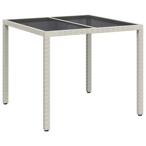 vidaXL Zahradn&iacute; stůl B&iacute;l&aacute; 90 x 90 x 75 cm polyratan