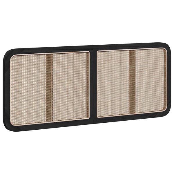 vidaXL Čelo postele s čelo Čern&aacute; 140 x 55 x 3 cm Ratan