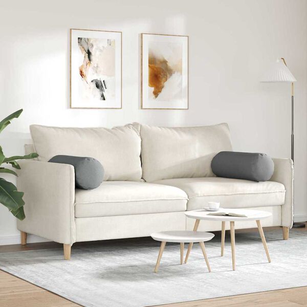 vidaXL Polštáře 2 pcs Tmavě šedá Ø 25 x 70 cm textil