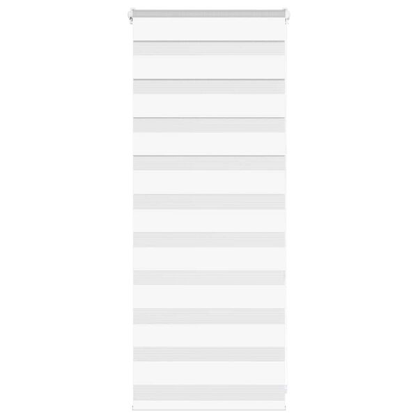 vidaXL Zebra roleta b&iacute;l&aacute; 65x100 cm &scaron;&iacute;řka l&aacute;tky 60,9 cm polyester