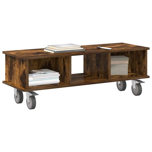 vidaXL Televizn&iacute; stojan Kouřov&yacute; dub 100 x 35 x 35 cm kompozitn&iacute; dřevo