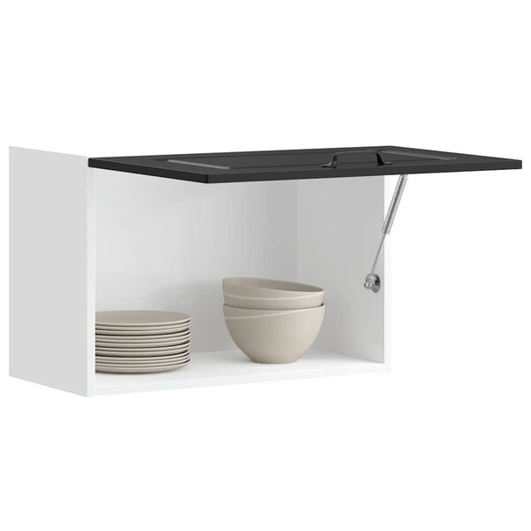 vidaXL Kuchyňsk&aacute; n&aacute;stěnn&aacute; skř&iacute;ňka "Kalmar" čern&yacute; kompozitn&iacute;