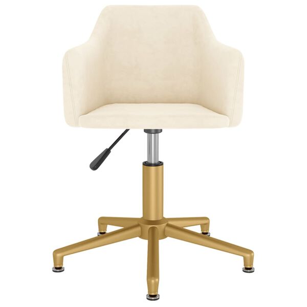 vidaXL Otočn&aacute; j&iacute;deln&iacute; židle kr&eacute;mov&aacute; samet