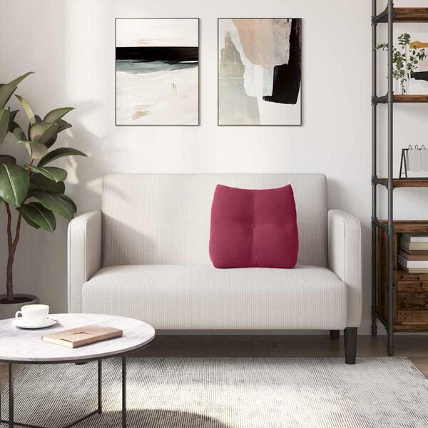 vidaXL Pol&scaron;t&aacute;ř na z&aacute;da V&iacute;no Červen&eacute; 45 x 24 x 50 cm samet