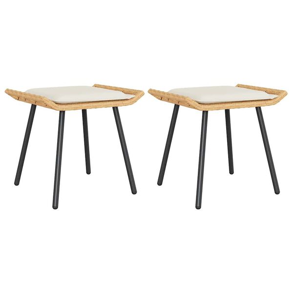 vidaXL Zahradní stolička 2 pcs Hnědá 50 x 40 x 45 cm Polyester