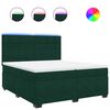 vidaXL Box spring postel s matrac&iacute; tmavě zelen&aacute; 200x200 cm samet