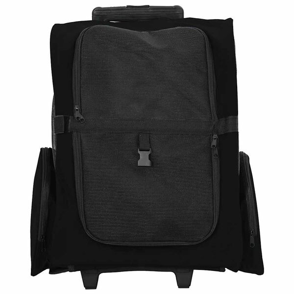 vidaXL Voz&iacute;k pro dom&aacute;c&iacute; mazl&iacute;čky 3 v 1 Design Čern&yacute; 48 x 32 x (57-106) cm Oxfordsk&aacute; l&aacute;tka