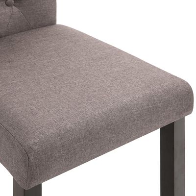 vidaXL Jídelní židle 6 ks taupe textil