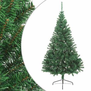 vidaXL Uměl&yacute; polovičn&iacute; v&aacute;nočn&iacute; stromek se stojanem zelen&yacute; 210 cm PVC