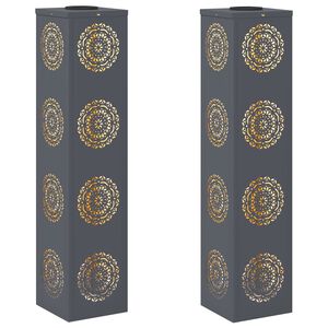 vidaXL Sol&aacute;rn&iacute; LED Cestovn&iacute; Světlo 2 ks Tepl&aacute; b&iacute;l&aacute; 18 x 18 x 80 cm