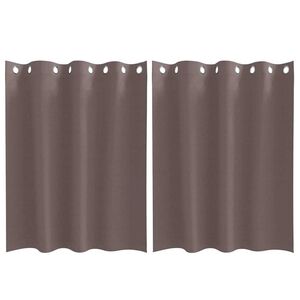 vidaXL Z&aacute;věsy na zatemněn&iacute; s kroužky 2 pcs Tmavě hněd&aacute; 140 x 140 cm