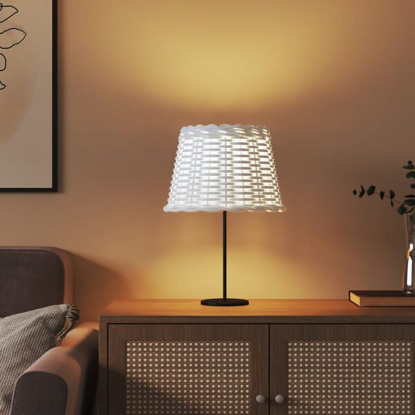 vidaXL St&iacute;nidlo lampy b&iacute;l&eacute; &Oslash; 30 x 20 cm proutěn&eacute;