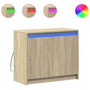 vidaXL Př&iacute;born&iacute;k LED dub sonoma 72 x 34 x 61 cm kompozitn&iacute; dřevo