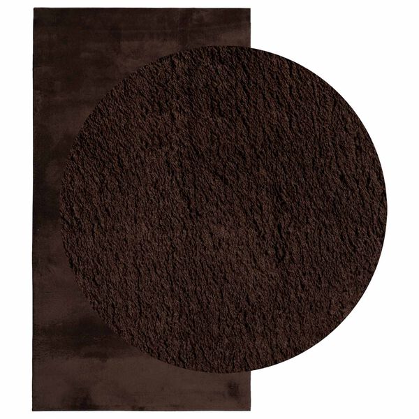vidaXL Kusov&eacute; koberce Obd&eacute;ln&iacute;kov&yacute; HUARTE Hněd&aacute; 110 x 60 cm Polyester