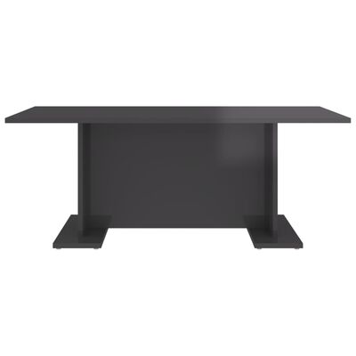 vidaXL Konferenční stolek šedý vysoký lesk 103,5x60x40 cm dřevotříska
