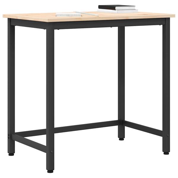 vidaXL stůl Př&iacute;rodn&iacute; 80 x 50 x 77 cm Inžen&yacute;rsk&eacute; dřevo a ocel