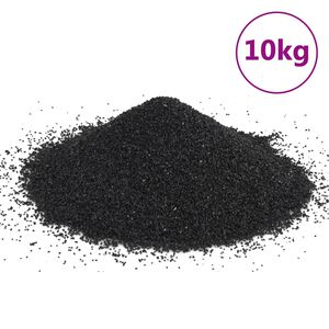 vidaXL Akvarijn&iacute; p&iacute;sek 10 kg čern&yacute; 0,2&ndash;2 mm