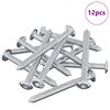 vidaXL &Scaron;roub 12 ks Stř&iacute;brn&aacute; M6 x 60 mm Ocel