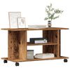 vidaXL TV stolek na kolečk&aacute;ch old wood 80x40x45 cm kompozitn&iacute; dřevo